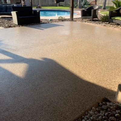 pool patio concrete covering
